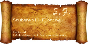 Stubenvoll Florina névjegykártya